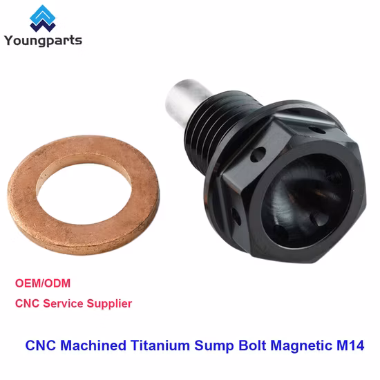 Magnetic M14 Sump Bolt Made From CNC Machined Titanium