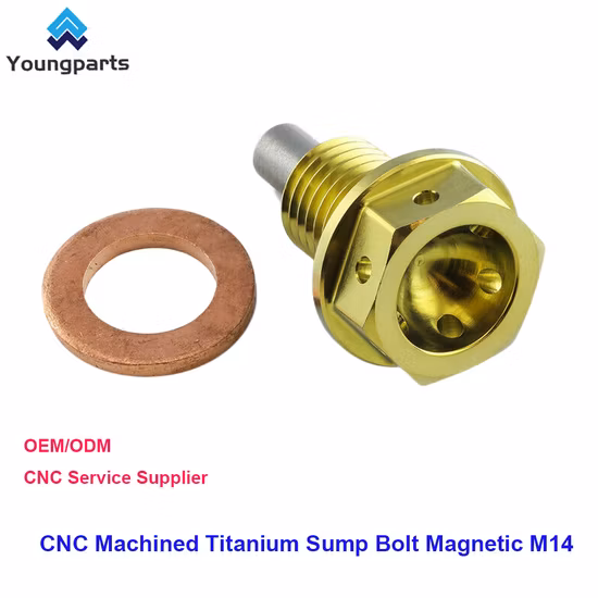 Perno de sumidero magnético M14 hecho de titanio mecanizado CNC